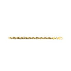 3mm Rope Chain Bracelet 10K Gold 