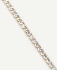 5Ct Genuine Round-Cut Real Diamond Tennis Bracelet 7" 14K Yellow Gold