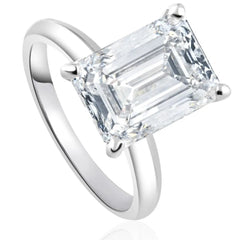  5 CT E/VS1 Emerald Cut Solitaire Diamond Engagement Ring Lab Grown