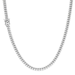 925 Sterling Silver Miami Cuban Link Chain Or Bracelet Solid Box Lock 6mm - Italy