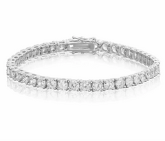 9.00 Carat Lab Grown Diamond Tennis Bracelet 14k White Gold 7'', Gift