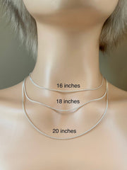 925 Sterling Silver 1.5mm Spiga Wheat Chain Necklace -Italy 16"-30" NEW - Italy
