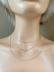 925 Sterling Silver 1.5mm Spiga Wheat Chain Necklace -Italy 16"-30" NEW - Italy