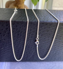 925 Sterling Silver 1.5mm Spiga Wheat Chain Necklace -Italy 16"-30" NEW - Italy