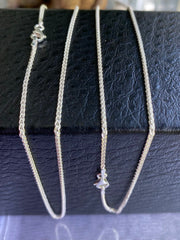 925 Sterling Silver 1.5mm Spiga Wheat Chain Necklace -Italy 16"-30" NEW - Italy