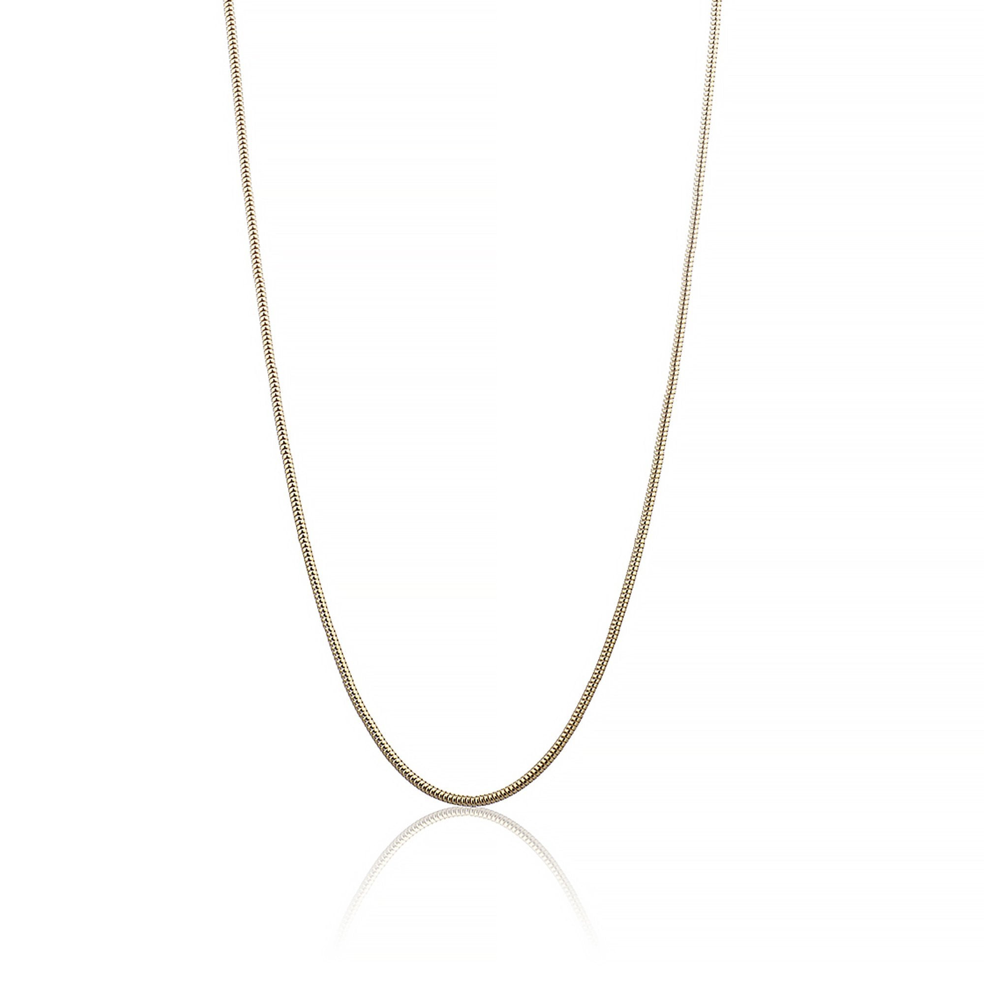 925 Sterling Silver 14k Gold-Plated 2mm Snake Chain Necklace All