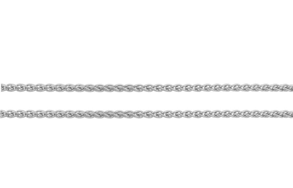 925 Sterling Silver 1mm Spiga Wheat Chain Necklace Italy 16"-30" Italy