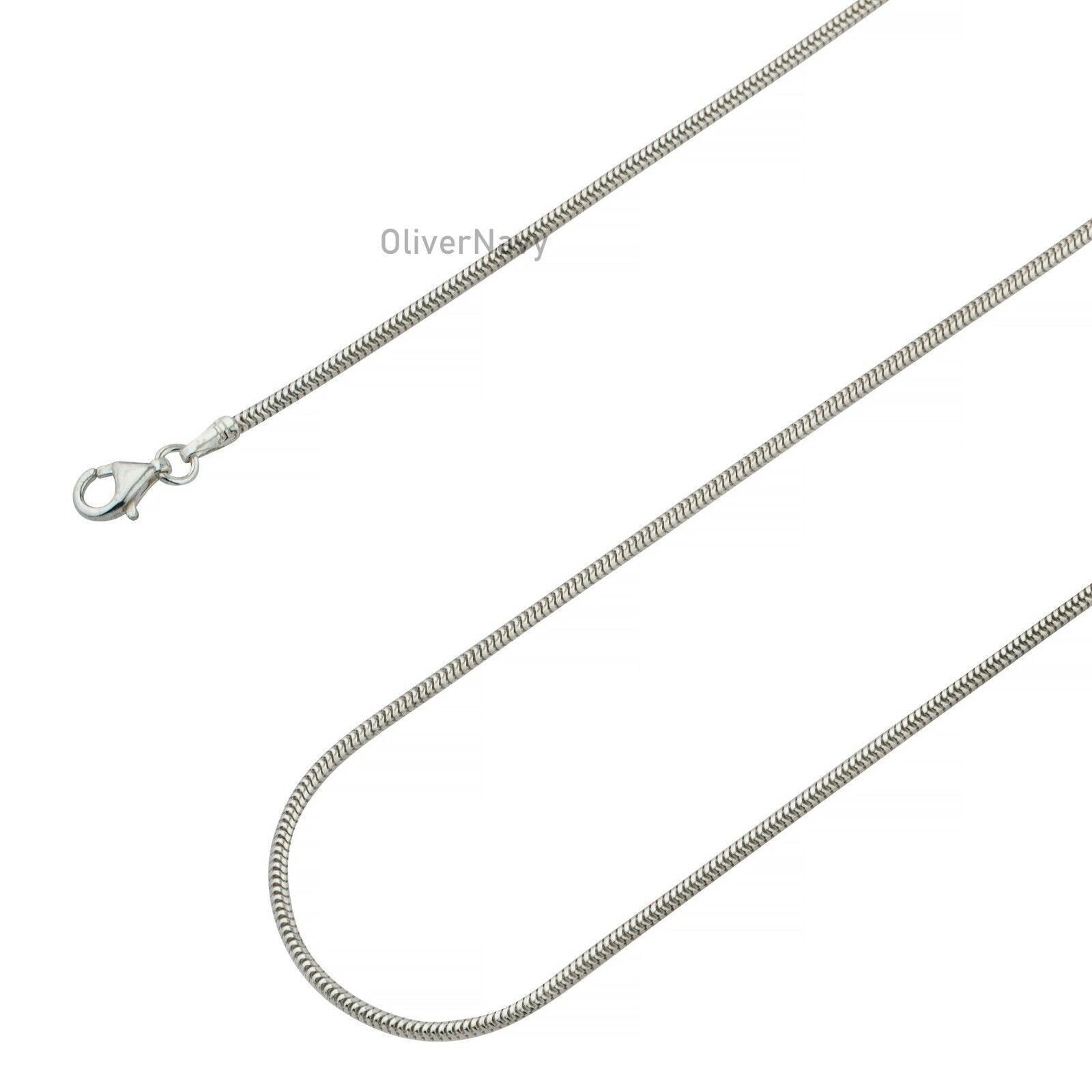 925 Sterling Sterling Silver 1.4mm Snake Chain Necklace Italian