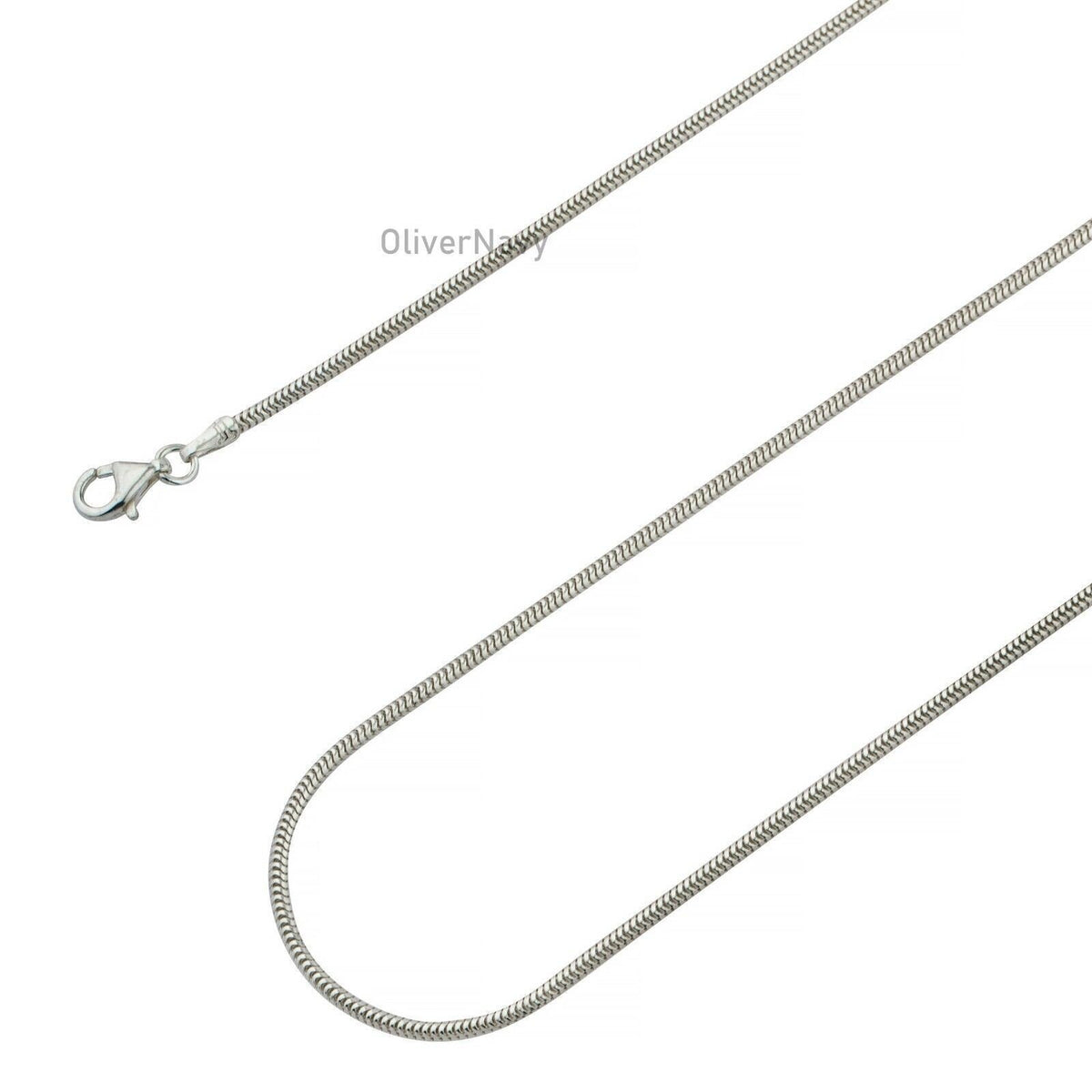 925 Sterling Sterling Silver 1.4mm Snake Chain Necklace Italian