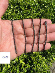  Black Rhodium 2mm Sparkle Margarita Twisted Rock Chain