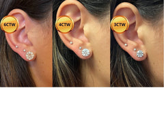 Diamond Stud Earrings 4 Carat IGI Certified Lab Grown Solitaire E VS  Ideal 4ct