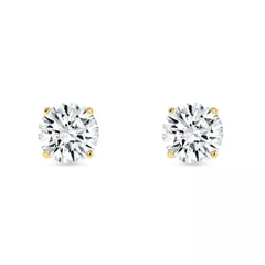 8.00 Ct F VS1 Round Cut Lab Grown Diamond Stud Earrings 14k Gold Screw Backs