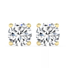 8.00 Ct F VS1 Round Cut Lab Grown Diamond Stud Earrings 14k Gold Screw Backs