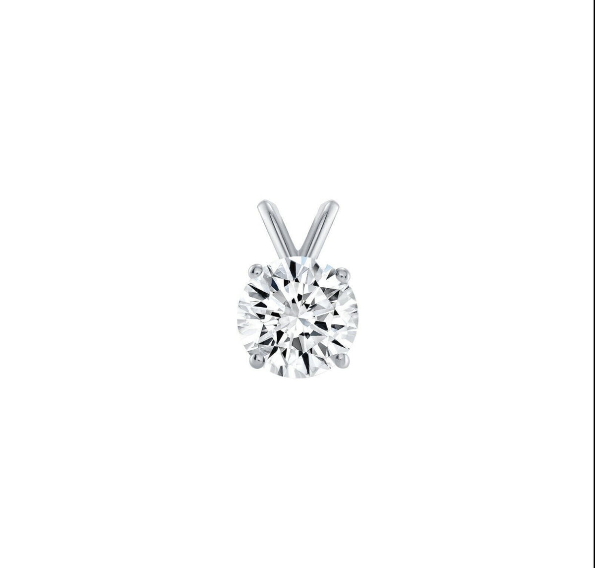 1.50 Carat D VVS2 Lab Grown Diamond Pendant IGI Certified