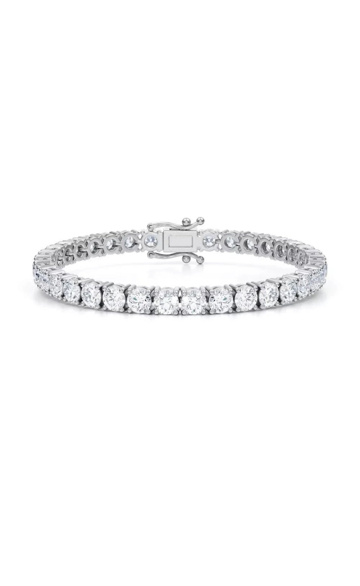 12 Ct TW Round Lab Grown Diamond 7" Tennis Bracelet 14k White Gold D VS