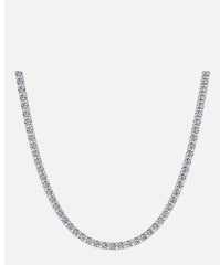 20.60 CTW Lab Grown Tennis Necklace D/F VVS-VS 14k White Gold 18” Inch