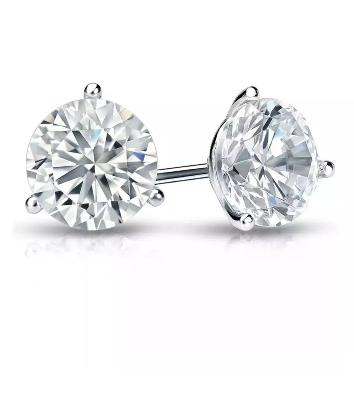 4.00 Carat E VVS2 IGI Certified Lab Grown Studs Martini Studs