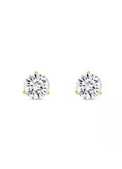 IGI Certified 2 Carat D VVS2 14k Yellow Gold Push Back