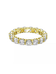 4.00 Carat D VS1 Real Lab Grown Diamond Eternity Band Ring 14K Yellow Gold