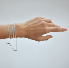 5.70 Carat Genuine Round-Cut Real Diamond Tennis Bracelet 7" 14K Yellow Gold
