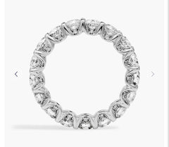 CUSTOM - 14K White Gold Eternity Ring Round Cut Lab Grown Diamonds 3.50 ctw Size 6