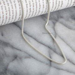  Italian Snake Chain Necklace - Round Snake
