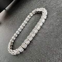 17.00 Carats Lab Grown Diamond Tennis Bracelet 14k White Gold 7'', Gift