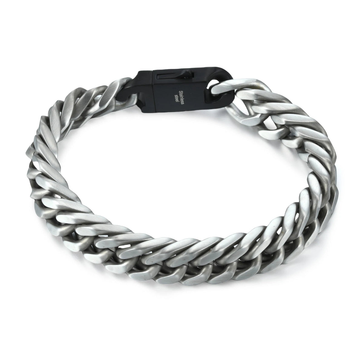 8.5'' 316L Stainless Steel 12mm Silver Miami Cuban Link Chain Bracelet