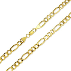 Real 14k Yellow Gold 3mm Figaro Link Chain Necklace Size 16"-24" FULLY SOLID