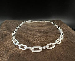 Real 925 Sterling Silver 2.7mm Anchor Cable Link Rolo Chain Necklace - Italian