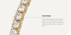 5.70 Carat Genuine Round-Cut Real Diamond Tennis Bracelet 7" 14K Yellow Gold