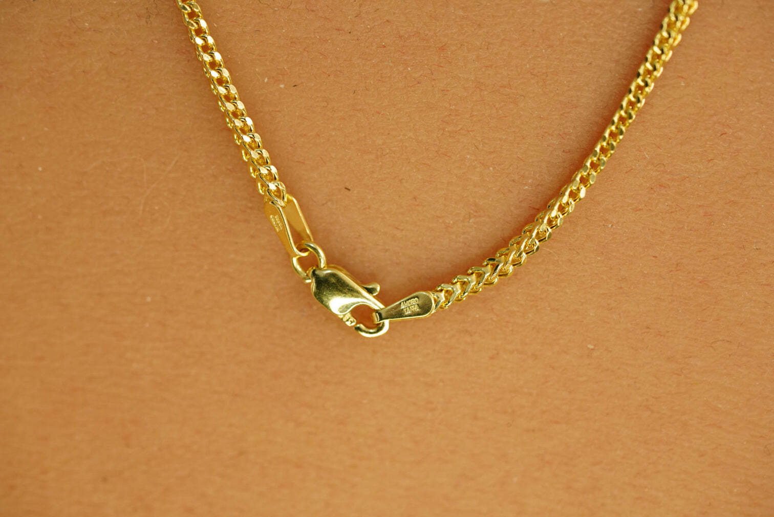 Solid 14k Yellow Gold 1.5mm Franco Chain Necklace 16''-24'', Genuine 14k , Women