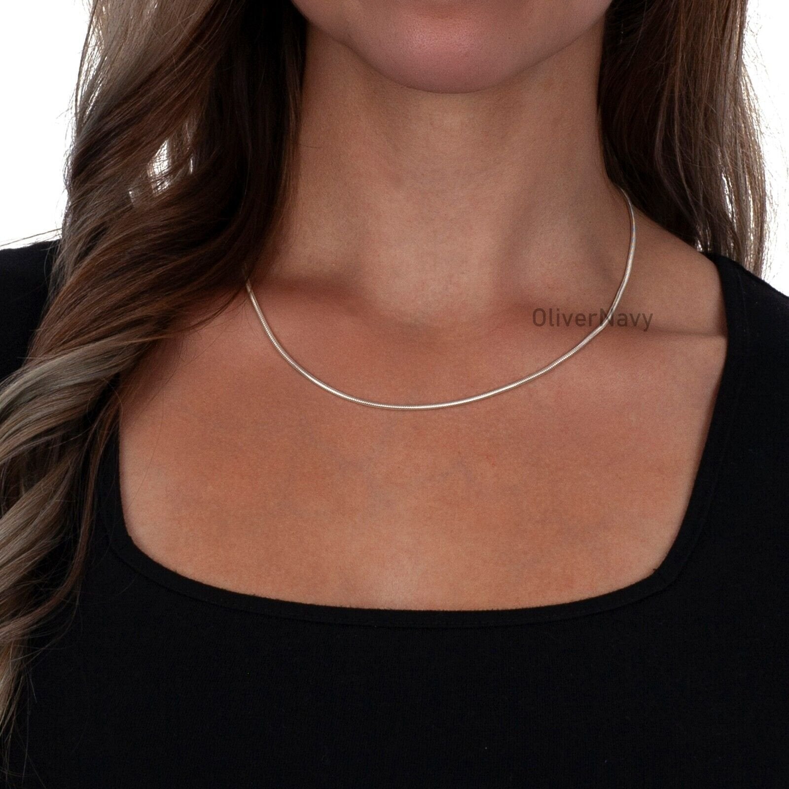 Solid Sterling Silver Italian Snake Chain Necklace REAL 925 1.6mm Italy