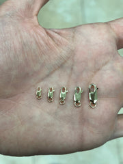 14K Solid Yellow Gold Lobster Claw Clasp Lock Finding - Bracelet Chain Necklace - Genuine 14K - Solid Gold - Many Sizes