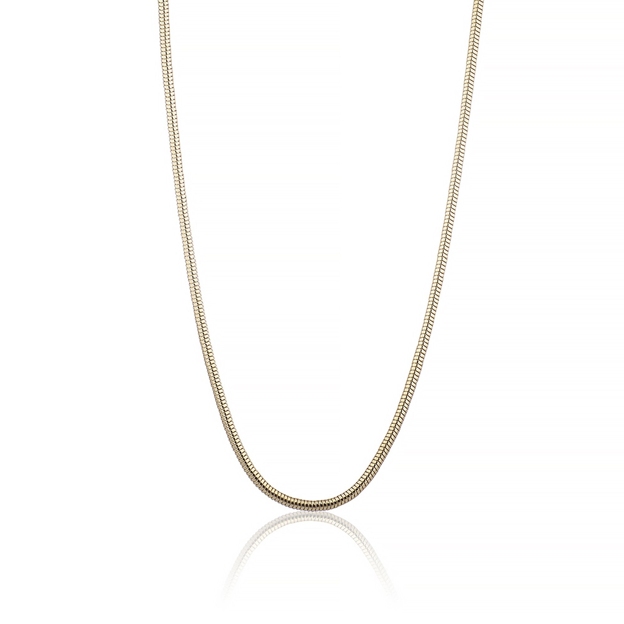 925 Sterling Silver 14k Gold-Plated 3.5mm Snake Chain Necklace All Sizes - Italy