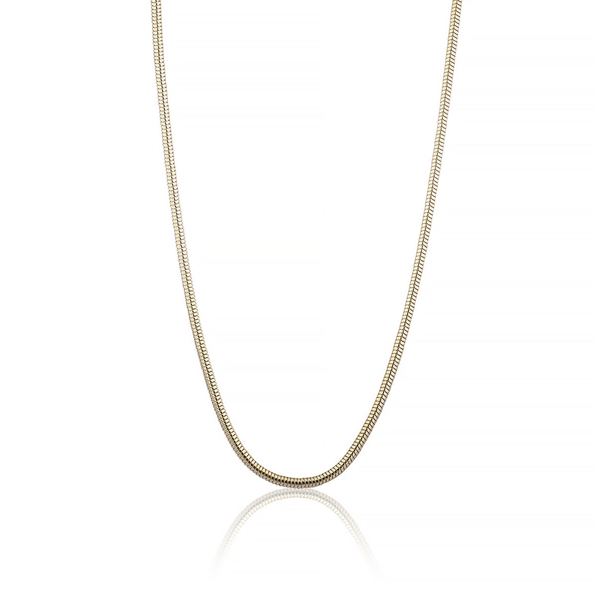 925 Sterling Silver 14k Gold-Plated 3.5mm Snake Chain Necklace All Sizes - Italy