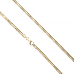 925 Sterling Silver 14k Gold-Plated 3.5mm Snake Chain Necklace All Sizes - Italy