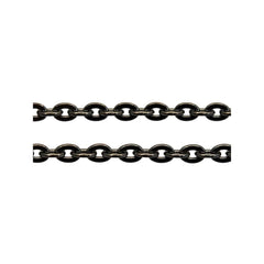 Sterling Silver Black Rhodium Anchor Forzata Link Cable 1mm Chain