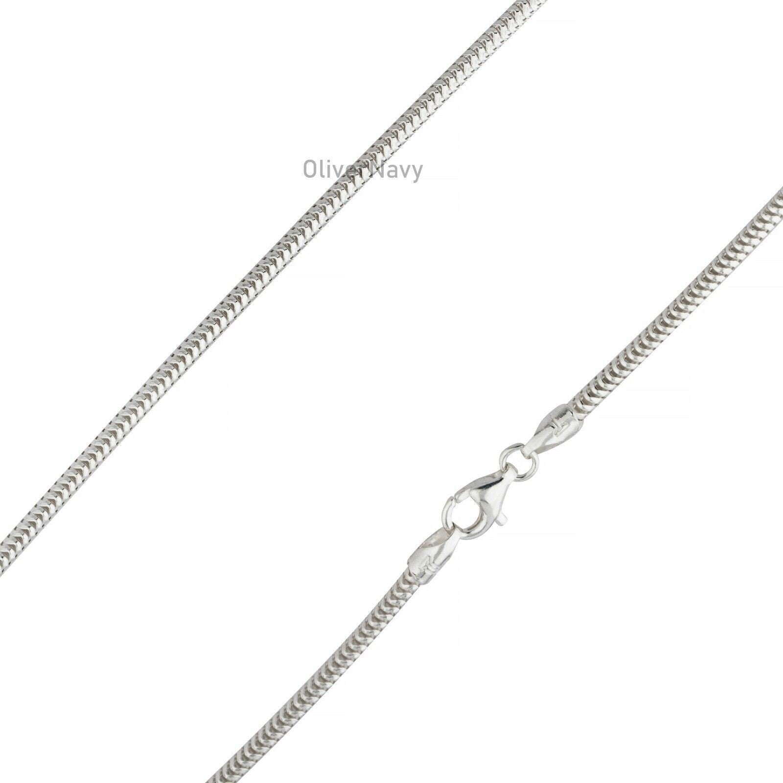 Sterling Silver Italian 2.5mm Snake Chain Necklace - Round Snake