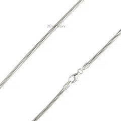Sterling Silver Italian 2.5mm Snake Chain Necklace - Round Snake