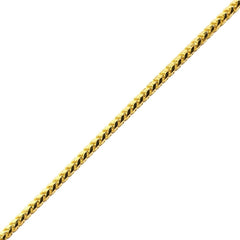 Real 10K Yellow Gold 1.3mm-1.6mm Wheat Franco Chain Bracelet 8''