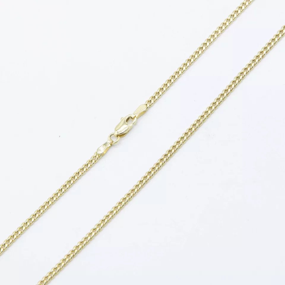 Real 14K Yellow Gold  2mm Miami Cuban Link Chain Necklace All Sizes