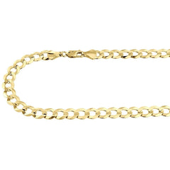 10k Yellow Gold Cuban Curb Link Chain Necklace Bracelet Anklet 4.3mm