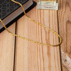 14k Gold Plated 925 Sterling Silver Twisted Rock Sparkle Chain 2.5mm 3mm 3.5mm