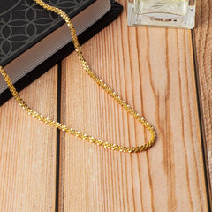 14k Gold Plated 925 Sterling Silver Twisted Rock Sparkle Chain 2.5mm 3mm 3.5mm