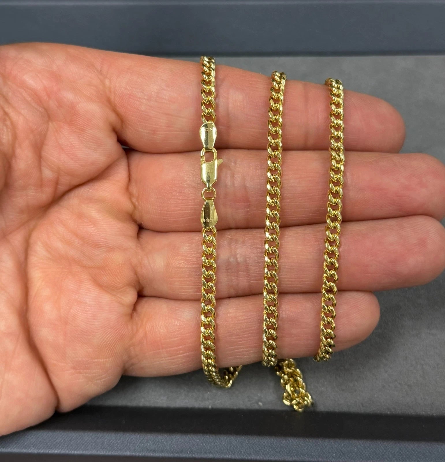 14K Yellow Gold Miami Cuban Link Chain Necklace