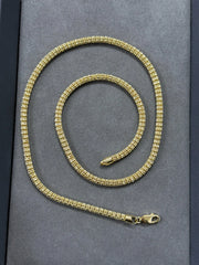 10K Yellow &amp; White Gold Ice Chain Necklace