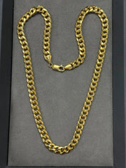 10K Yellow Gold Miami Cuban Curb Chain Necklace – 8mm