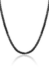 925 Sterling Silver Black Rhodium 2.5mm Sparkle Margarita Rock Chain Italian