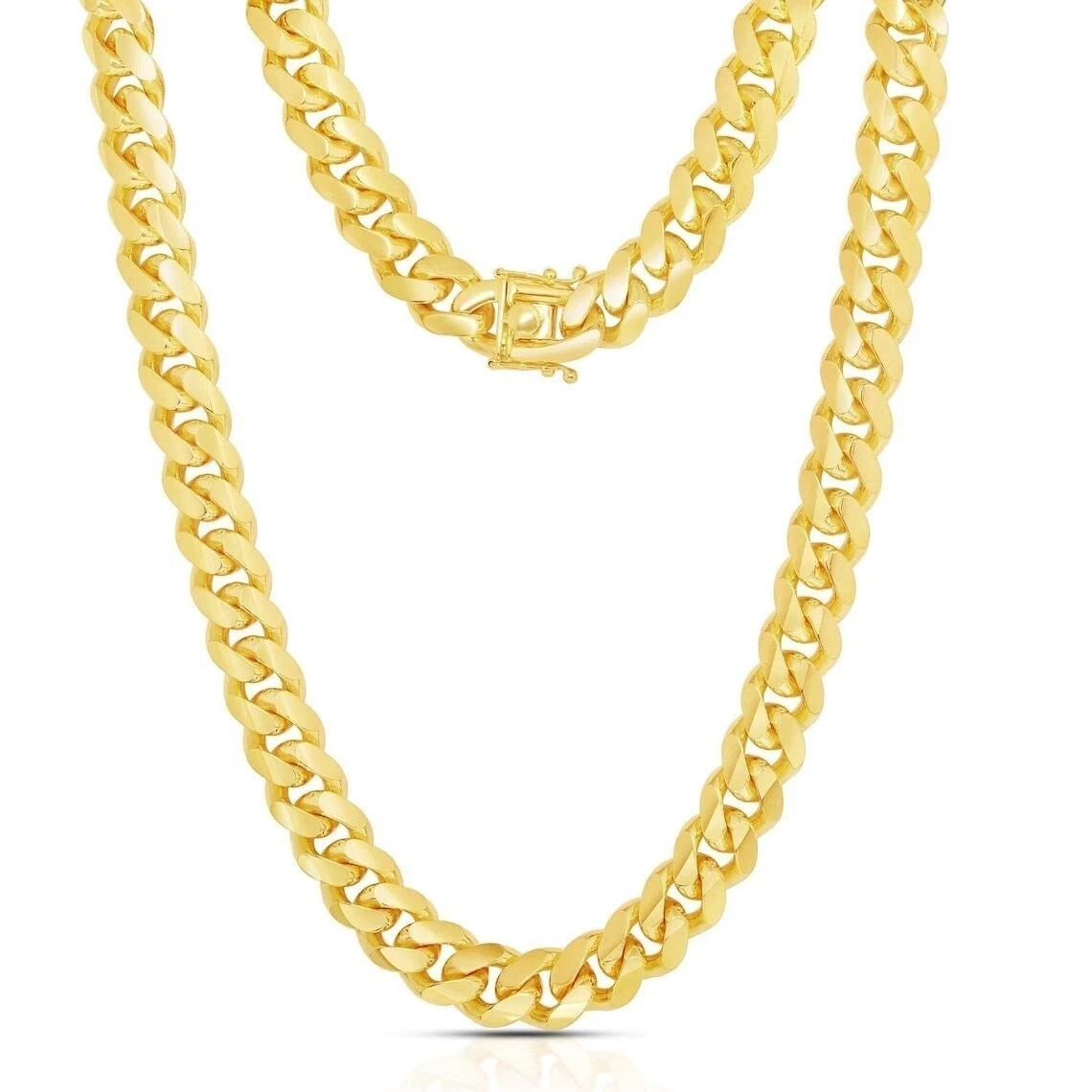 14K Gold Plated 925 Sterling Silver Miami Cuban Chain 